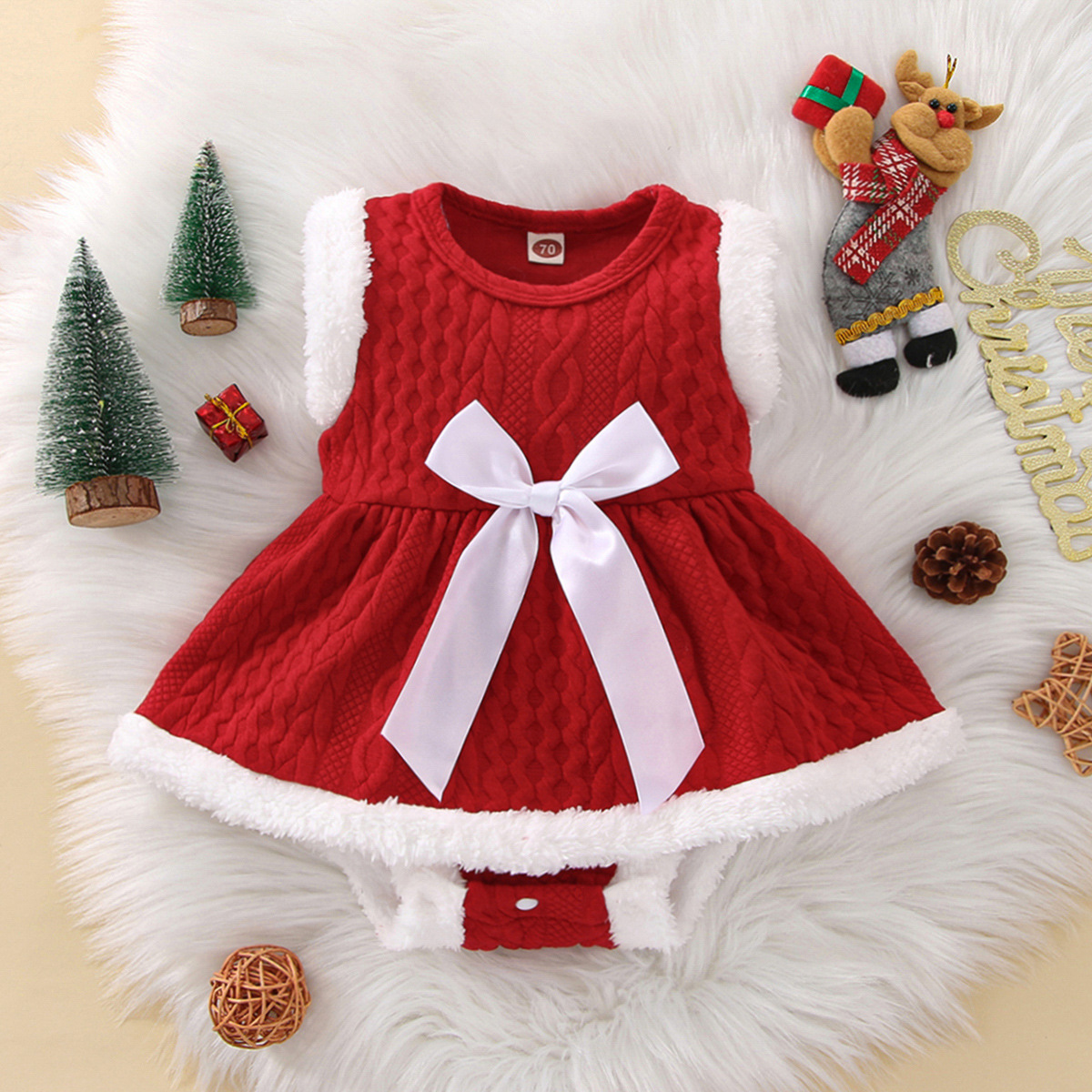 Newborn Baby Girl Christmas Romper